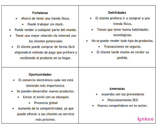 Plan de marketing de una tienda virtual - lynkoo